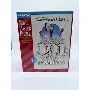 Vintage Disney 101 Dalmatians Movie Poster Puzzle 300 Piece Golden New Sealed